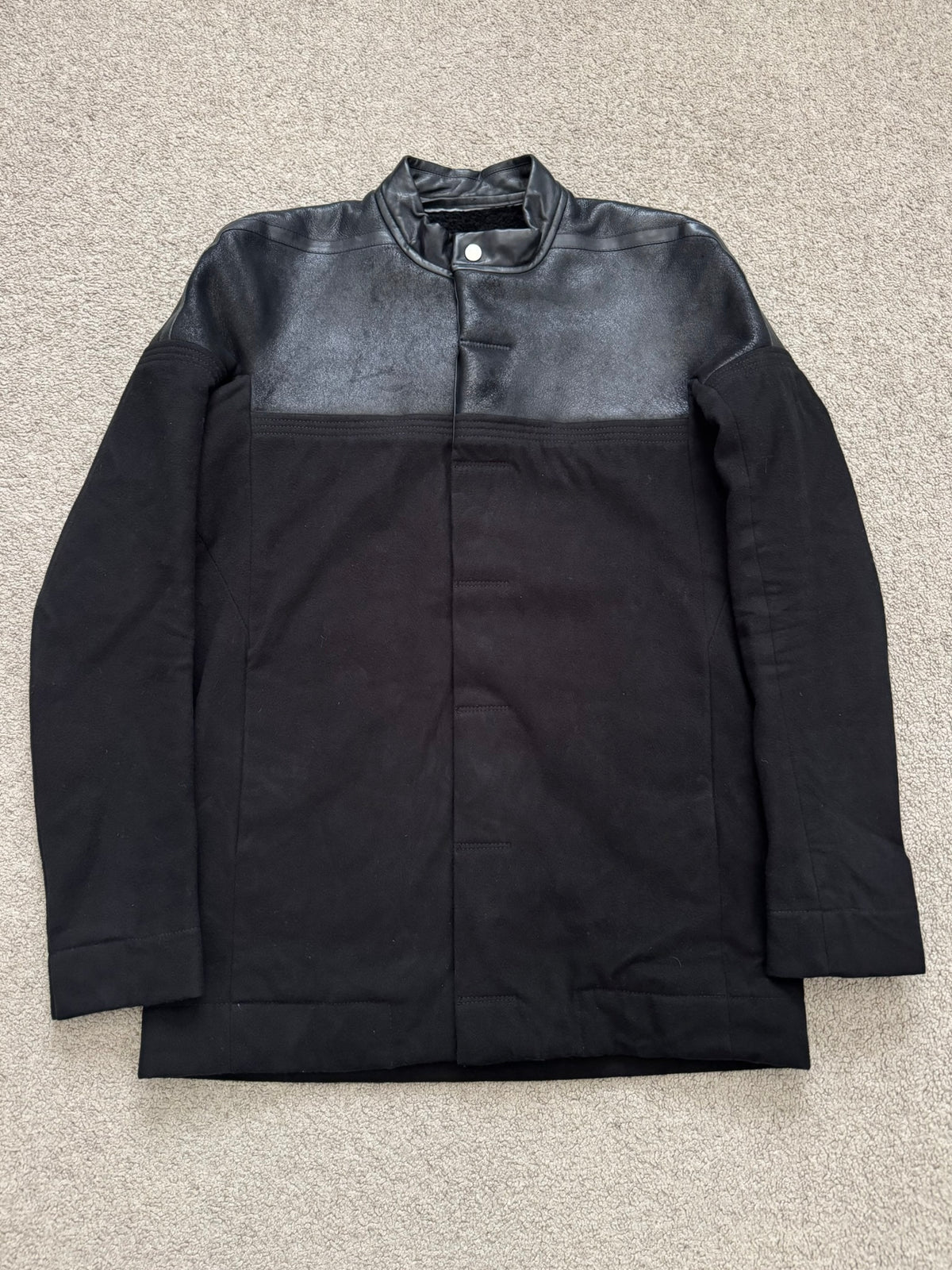 FW12 Rick Owens Runway Lamb Leather Moleskin Worker Jacket