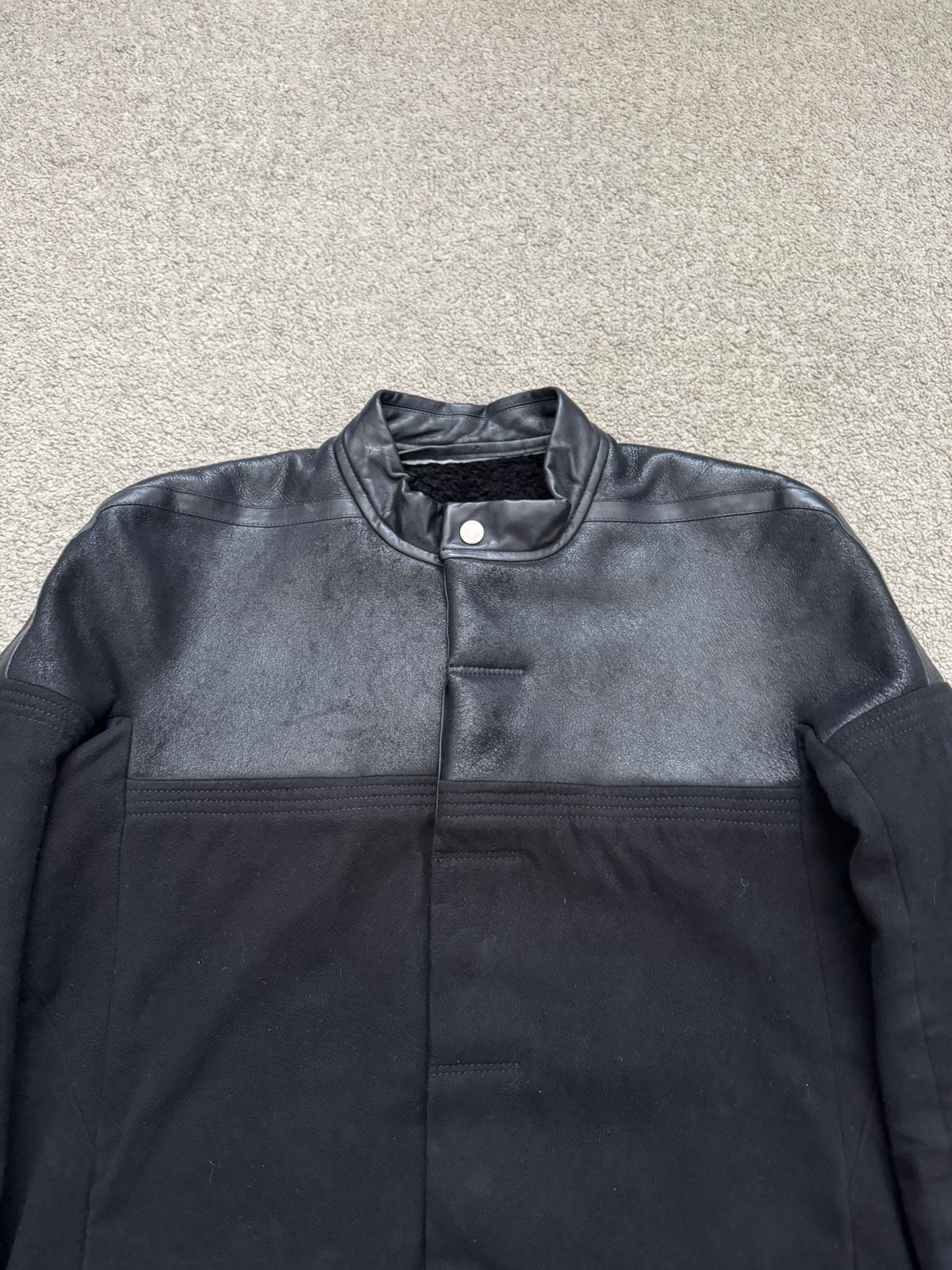 FW12 Rick Owens Runway Lamb Leather Moleskin Worker Jacket
