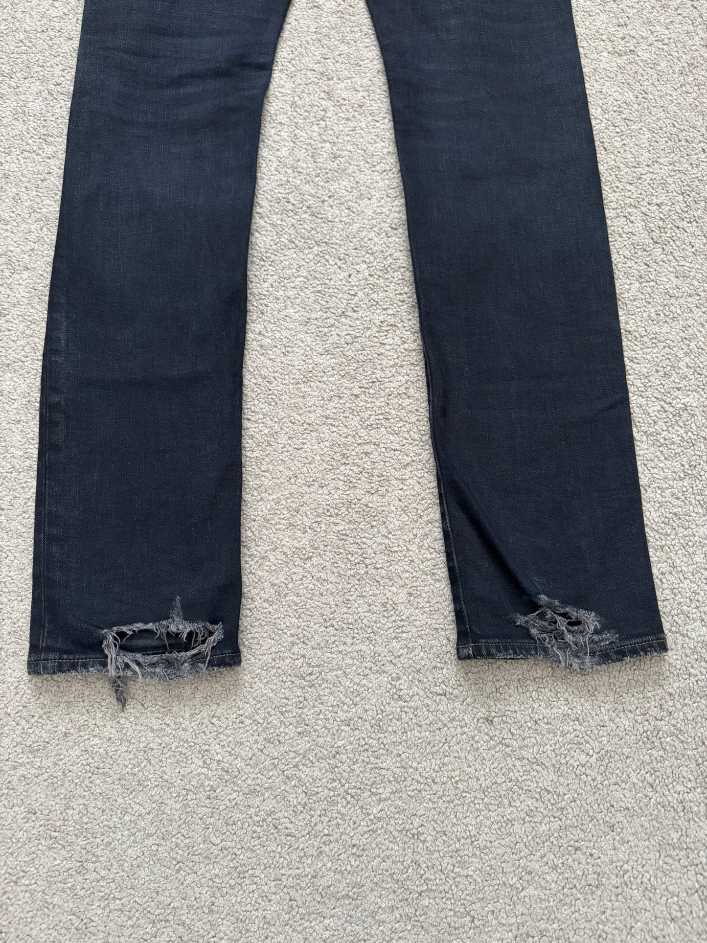 FW15 Saint Laurent by Hedi Slimane Scab Crash Distressed D02 Denim Jeans