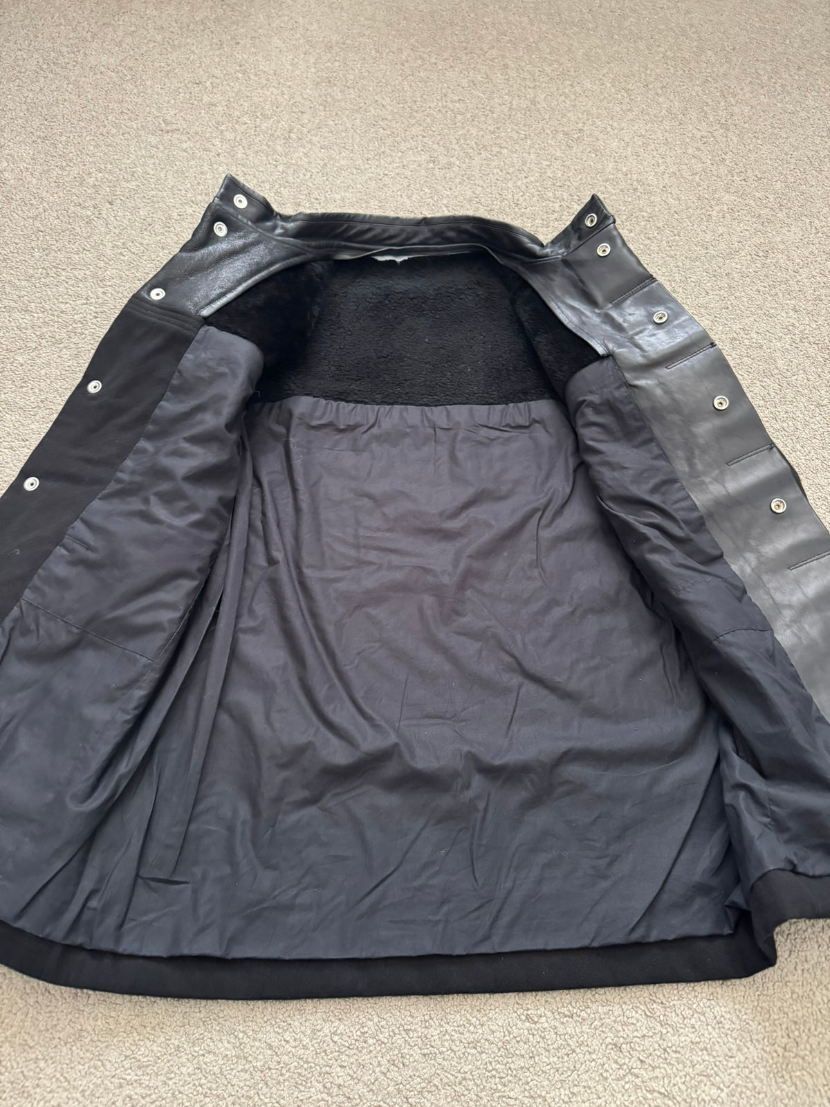 FW12 Rick Owens Runway Lamb Leather Moleskin Worker Jacket
