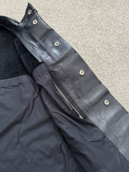 FW12 Rick Owens Runway Lamb Leather Moleskin Worker Jacket