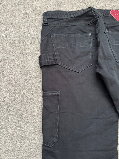 SS09 Number (N)ine Black Double Knee Crying Heart Denim Jeans