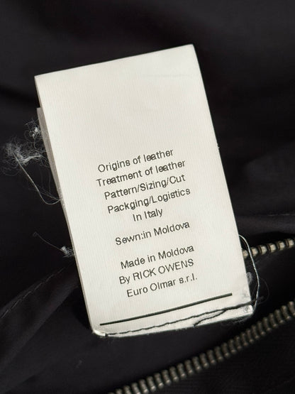 FW12 Rick Owens Runway Lamb Leather Moleskin Worker Jacket