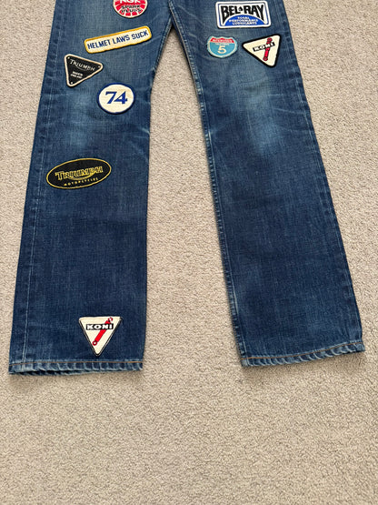 SS03 Junya Watanabe MAN Triumph Patch Biker Denim Jeans