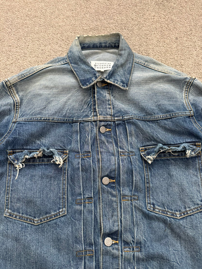 SS21 Maison Margiela Cropped Distressed Denim Jacket
