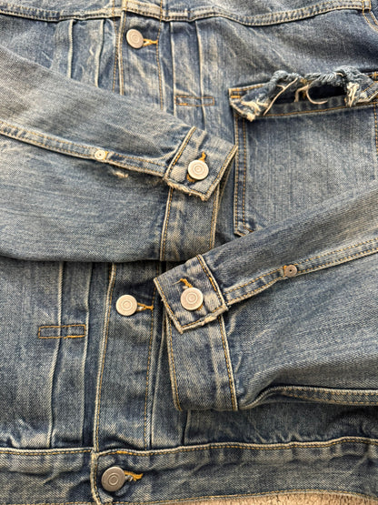 SS21 Maison Margiela Cropped Distressed Denim Jacket
