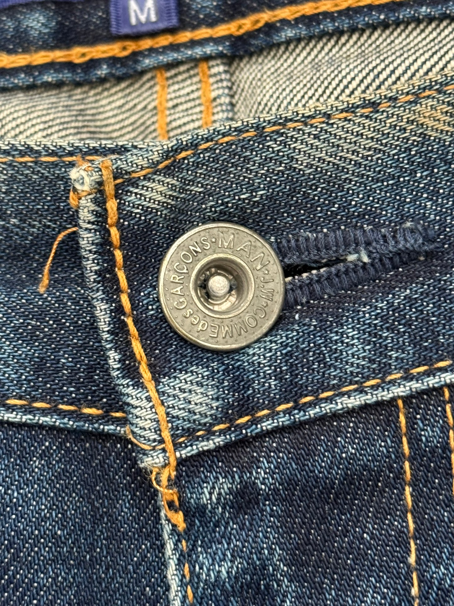 SS03 Junya Watanabe MAN Triumph Patch Biker Denim Jeans