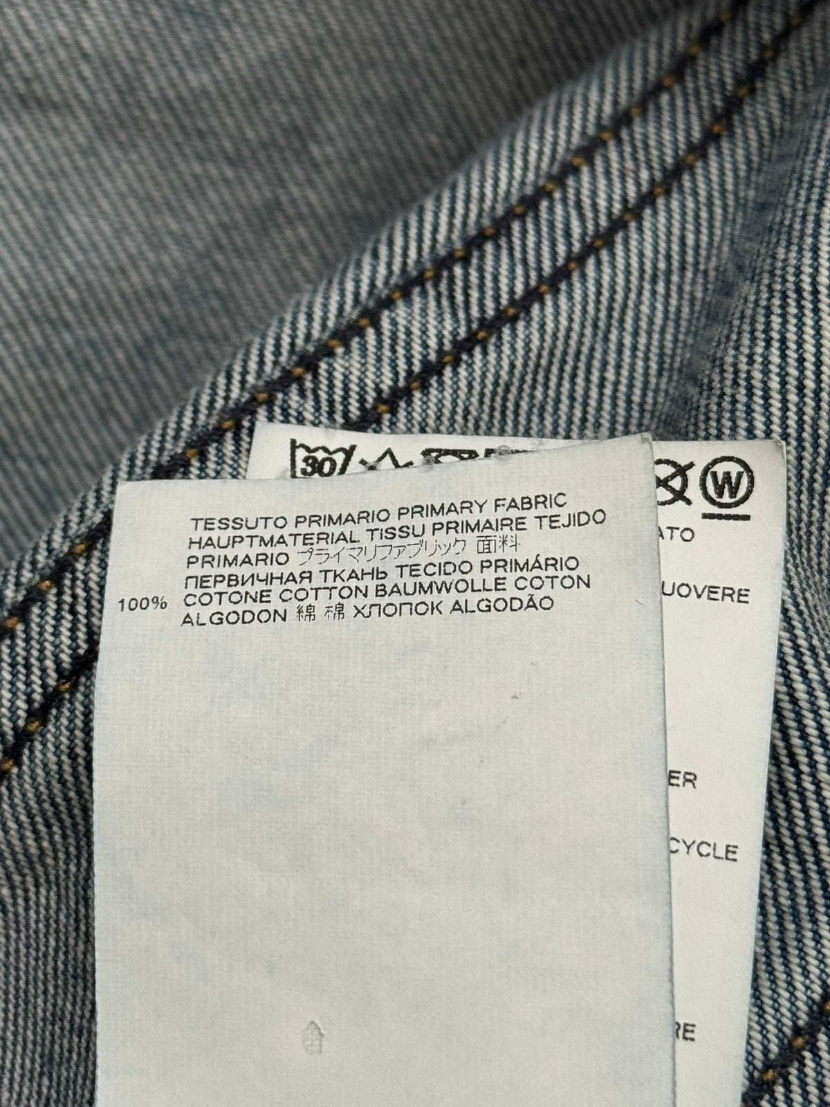 SS21 Maison Margiela Cropped Distressed Denim Jacket