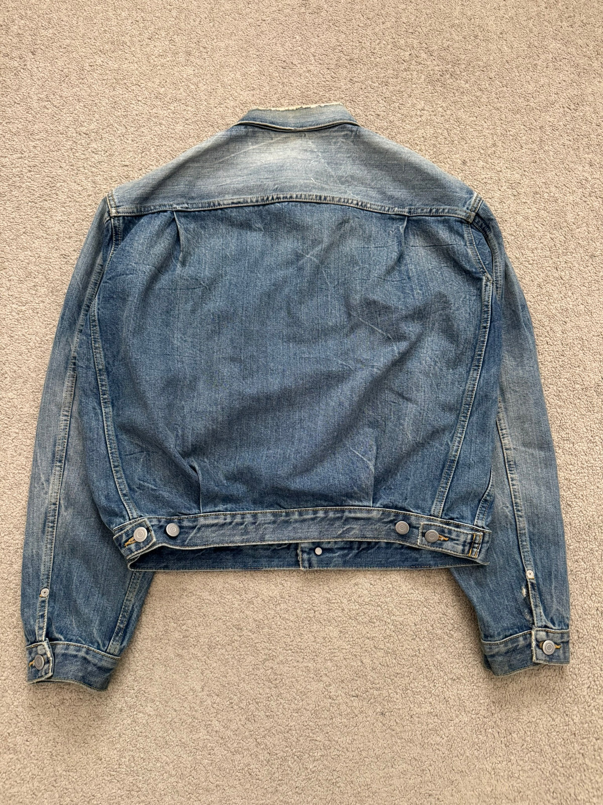 SS21 Maison Margiela Cropped Distressed Denim Jacket