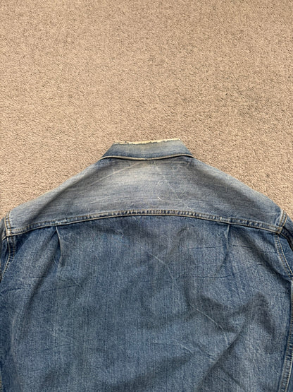 SS21 Maison Margiela Cropped Distressed Denim Jacket