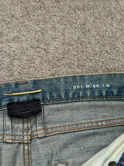 FW15 Saint Laurent by Hedi Slimane Crash Distressed D01 Denim Jeans