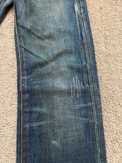 SS07 Dior Homme by Hedi Slimane Wax Luster Clawmark Denim Jeans