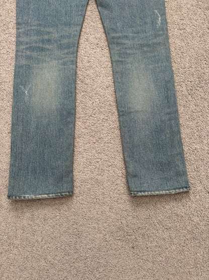 FW15 Saint Laurent by Hedi Slimane Crash Distressed D01 Denim Jeans