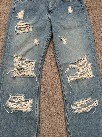AW04 Junya Watanabe MAN Crash Distressed Denim Jeans