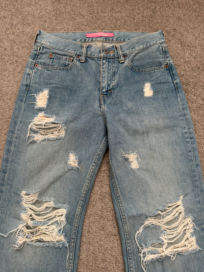 AW04 Junya Watanabe MAN Crash Distressed Denim Jeans