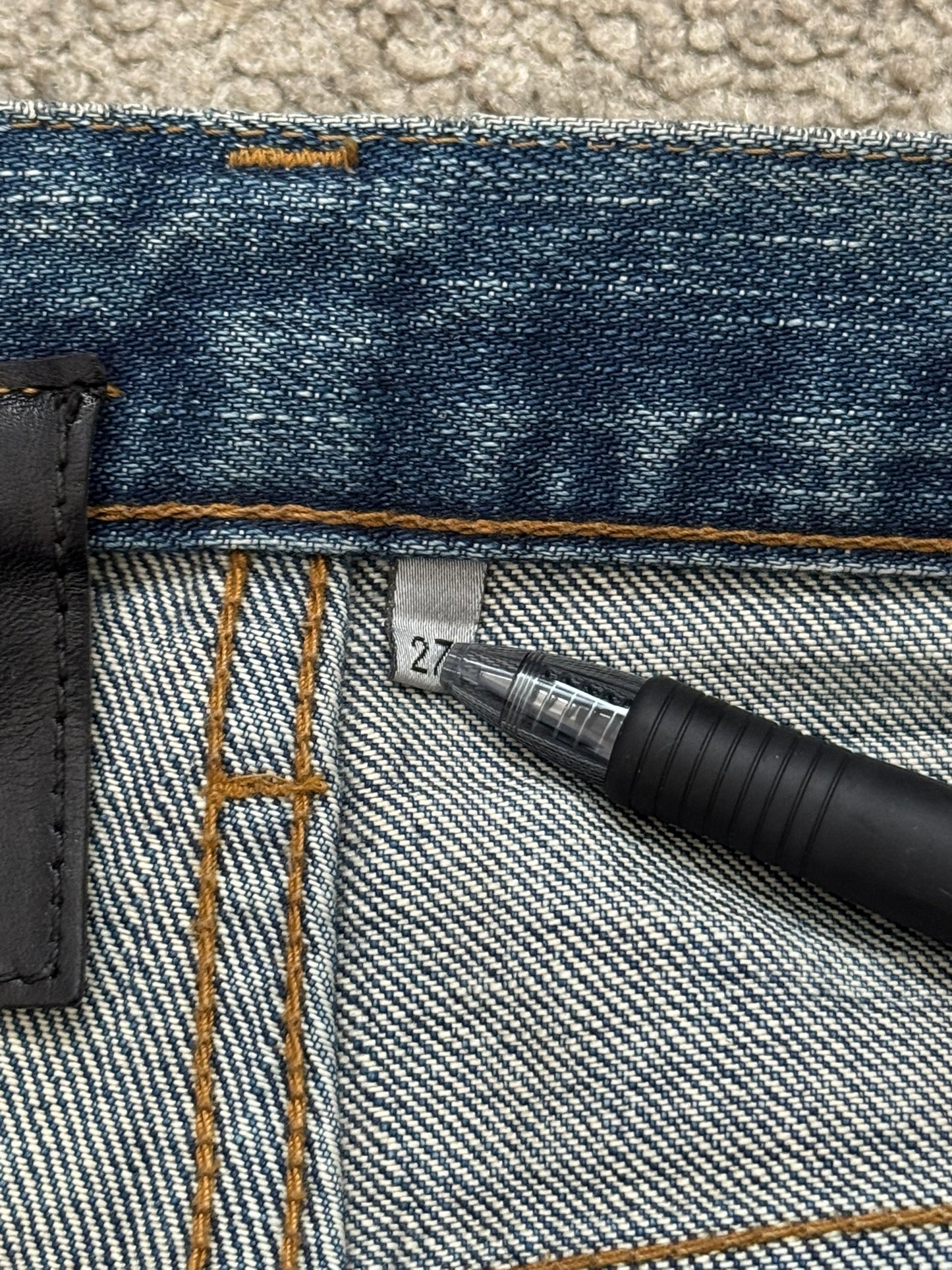 SS07 Dior Homme by Hedi Slimane Wax Luster Clawmark Denim Jeans