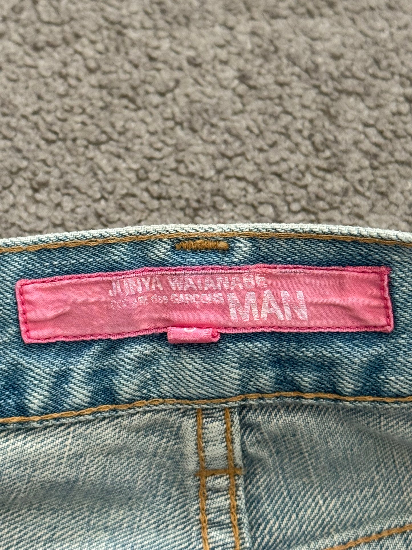 AW04 Junya Watanabe MAN Crash Distressed Denim Jeans