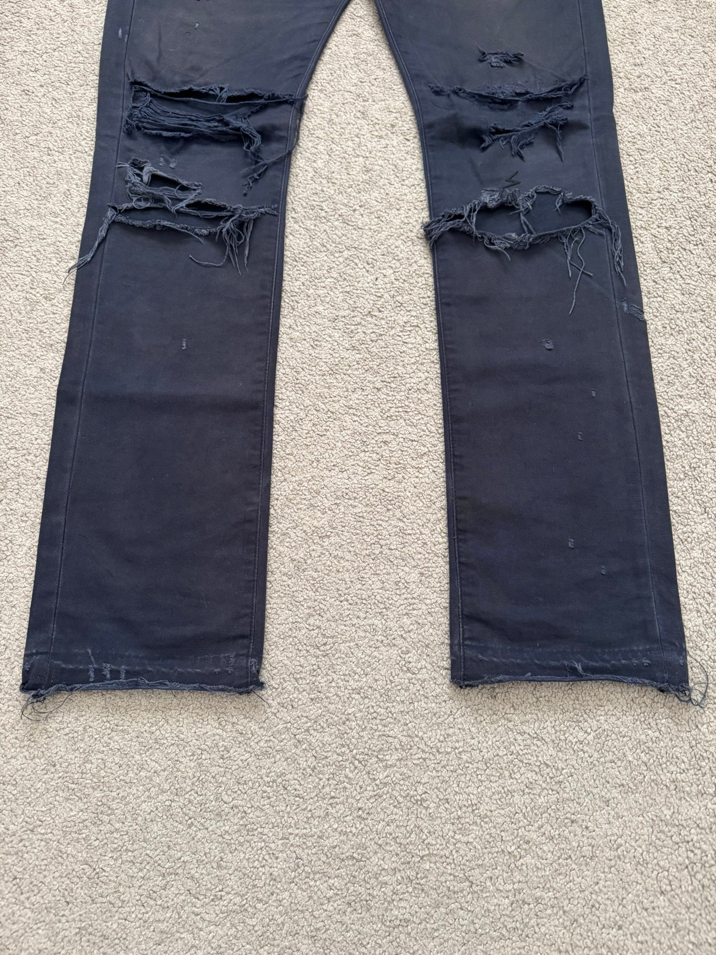 SS05 Undercover "But Beautiful" Graffiti Patch Denim Jeans