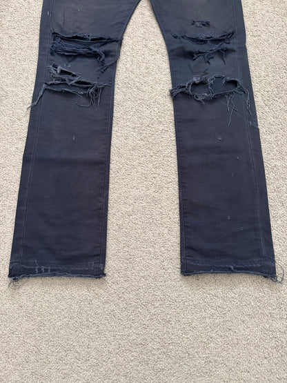 SS05 Undercover "But Beautiful" Graffiti Patch Denim Jeans