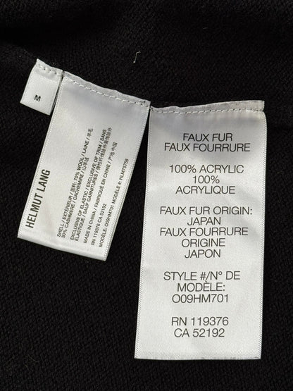 Helmut Lang Cashmere/Wool Mohawk Zip Up Hoodie