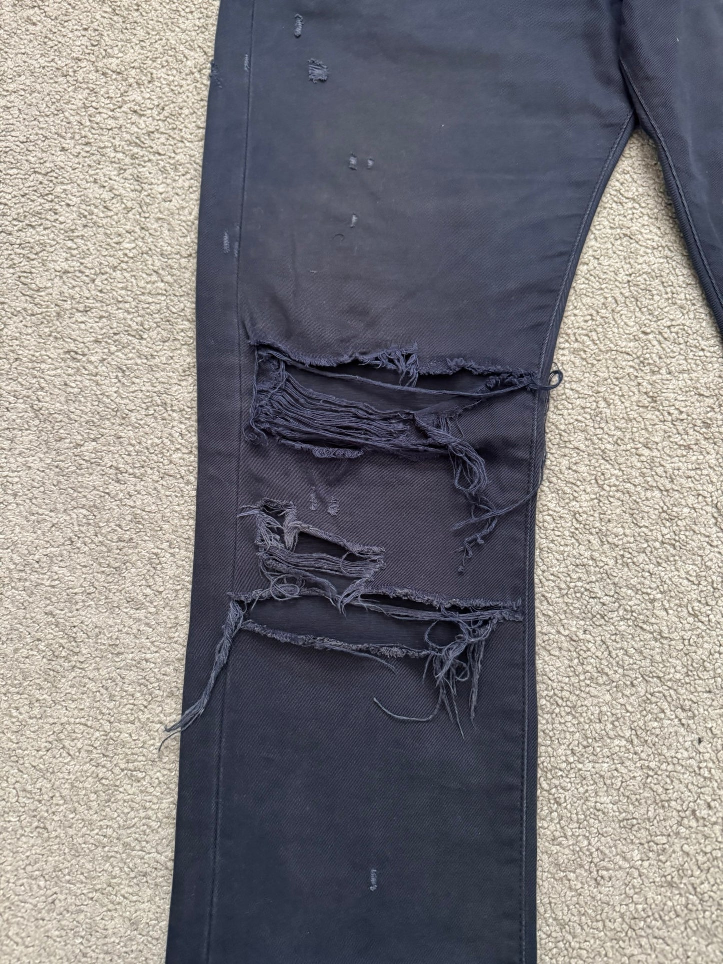 SS05 Undercover "But Beautiful" Graffiti Patch Denim Jeans