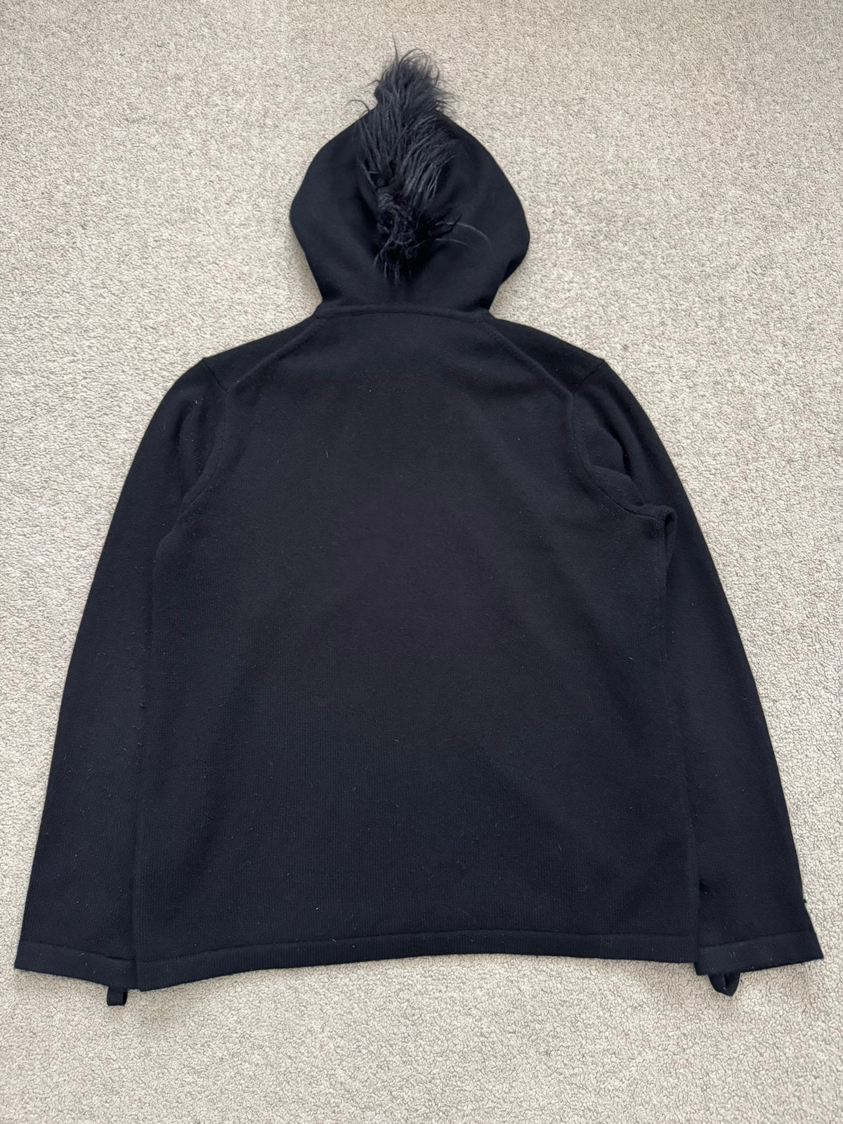 Helmut Lang Cashmere/Wool Mohawk Zip Up Hoodie