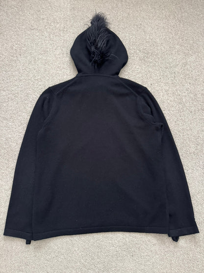 Helmut Lang Cashmere/Wool Mohawk Zip Up Hoodie