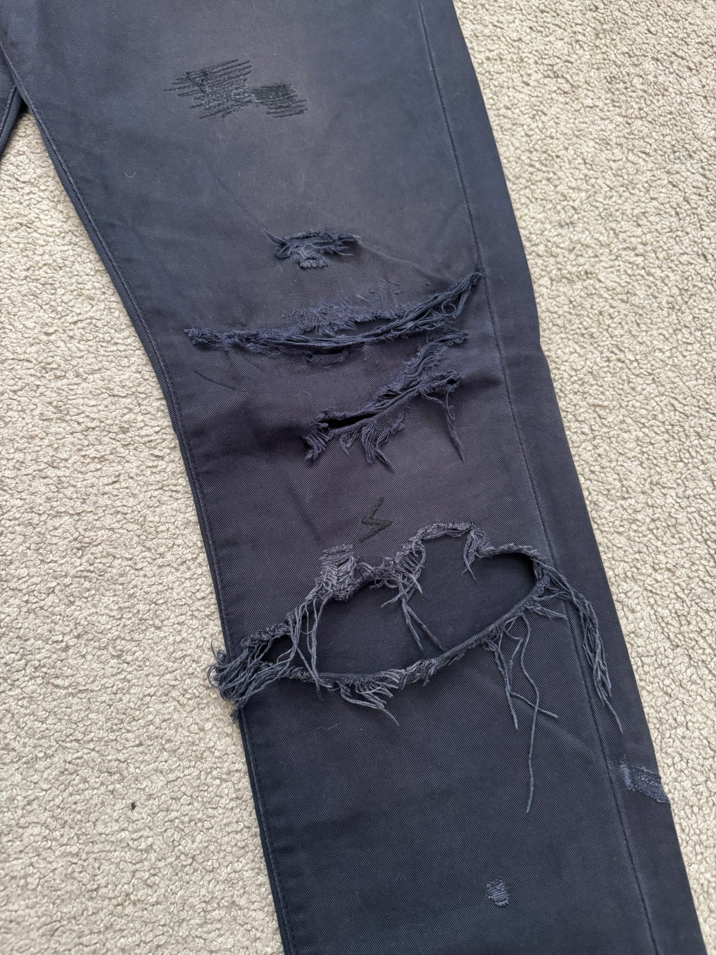 SS05 Undercover "But Beautiful" Graffiti Patch Denim Jeans