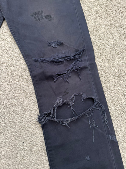 SS05 Undercover "But Beautiful" Graffiti Patch Denim Jeans