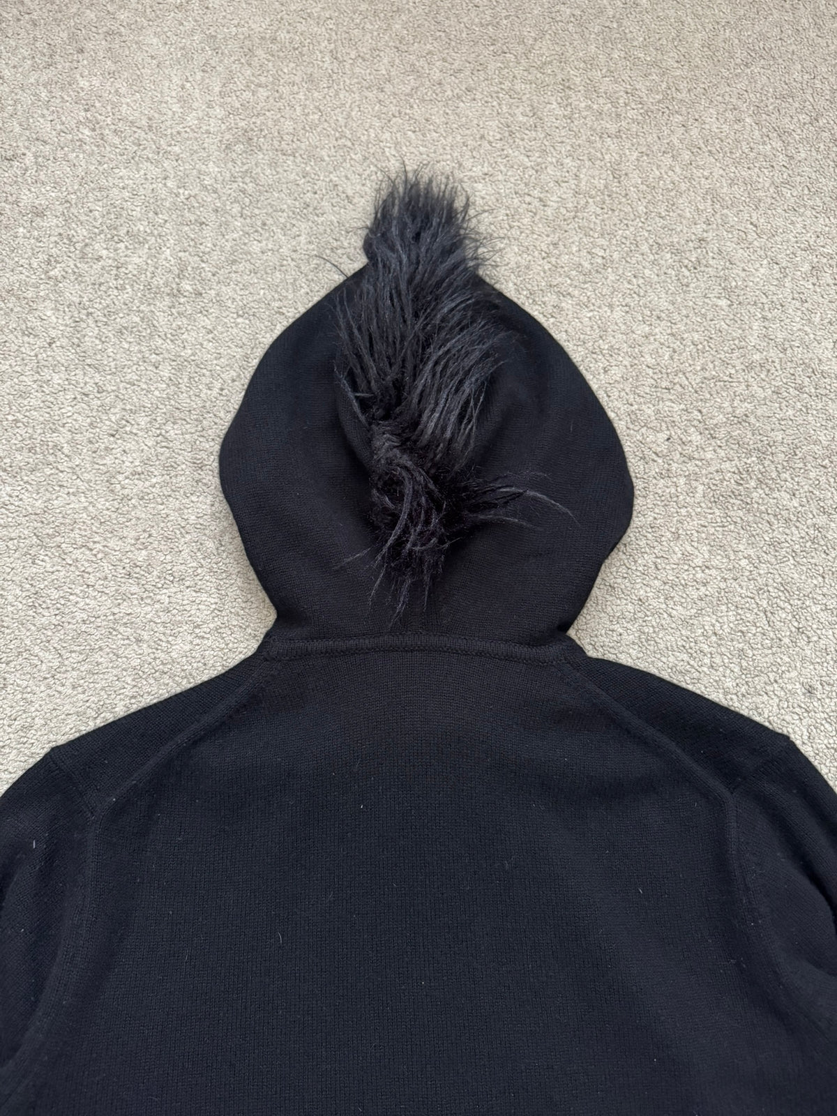 Helmut Lang Cashmere/Wool Mohawk Zip Up Hoodie