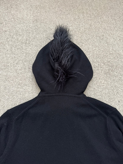 Helmut Lang Cashmere/Wool Mohawk Zip Up Hoodie