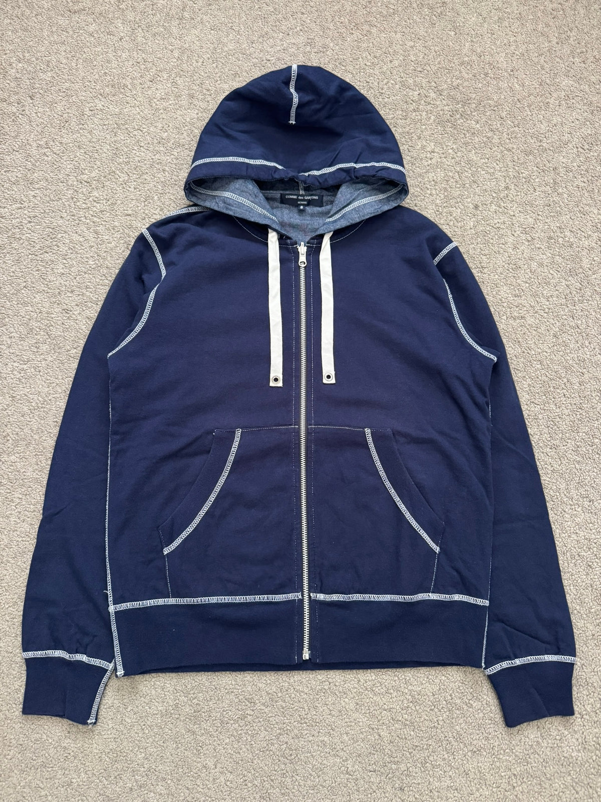 SS11 Comme Des Garcons Homme Reversible Navy Hoodie