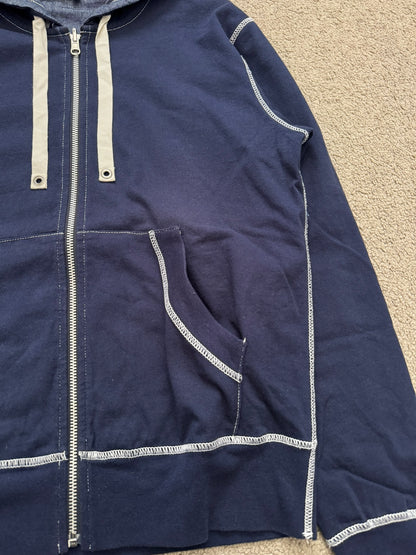 SS11 Comme Des Garcons Homme Reversible Navy Hoodie