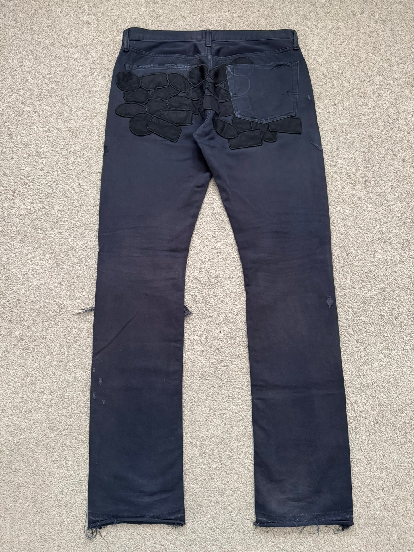 SS05 Undercover "But Beautiful" Graffiti Patch Denim Jeans