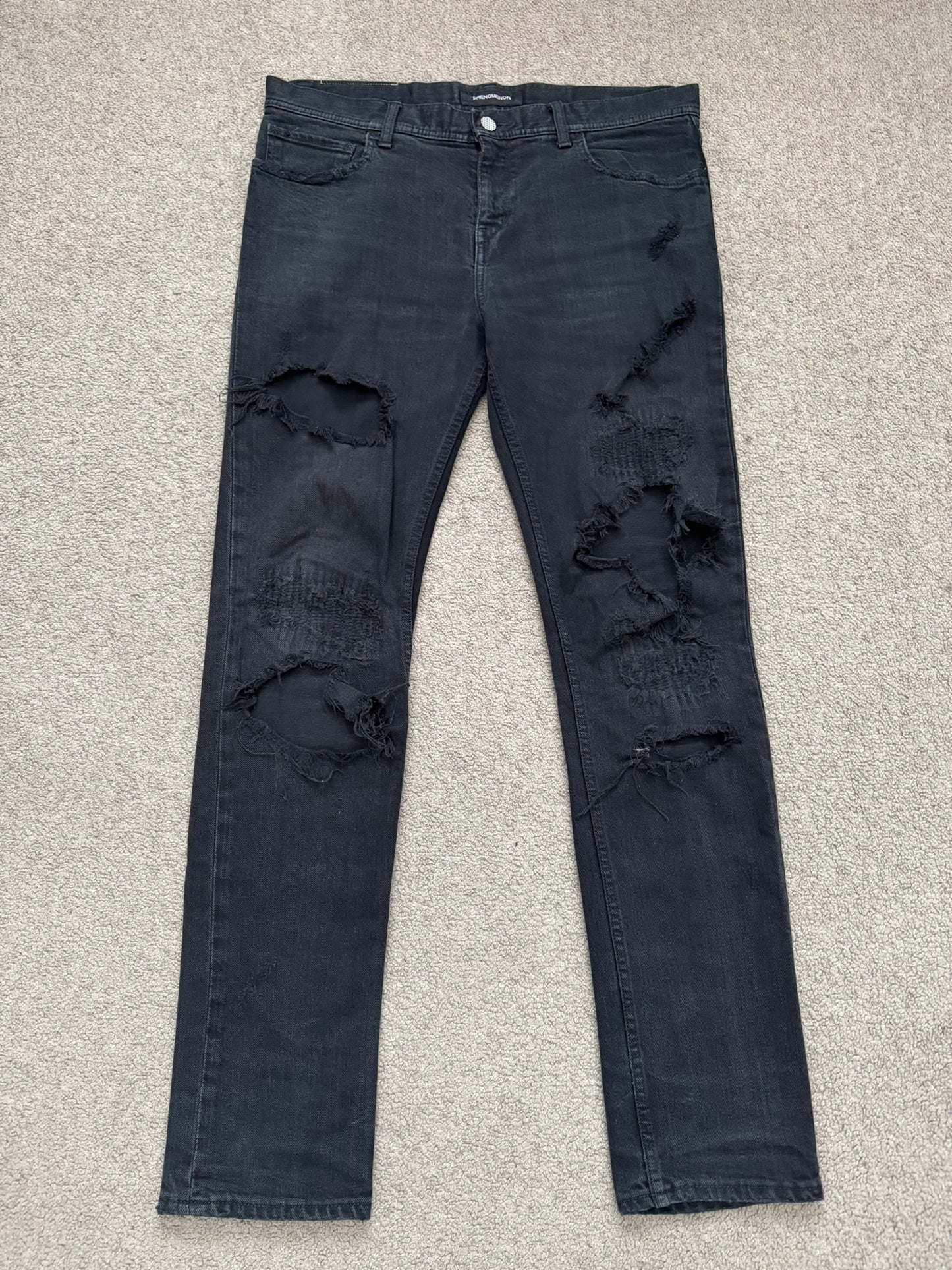 AW14 Phenomenon Repaired Distressed Crash Denim Jeans