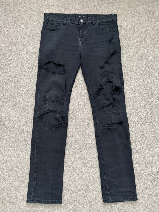 AW14 Phenomenon Repaired Distressed Crash Denim Jeans