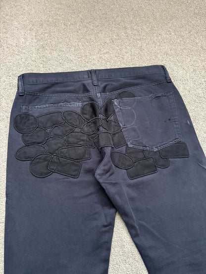 SS05 Undercover "But Beautiful" Graffiti Patch Denim Jeans
