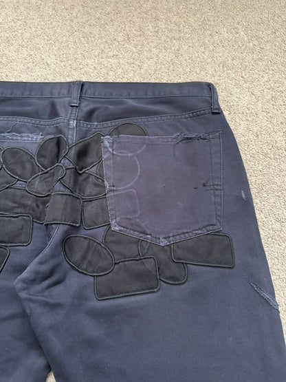 SS05 Undercover "But Beautiful" Graffiti Patch Denim Jeans