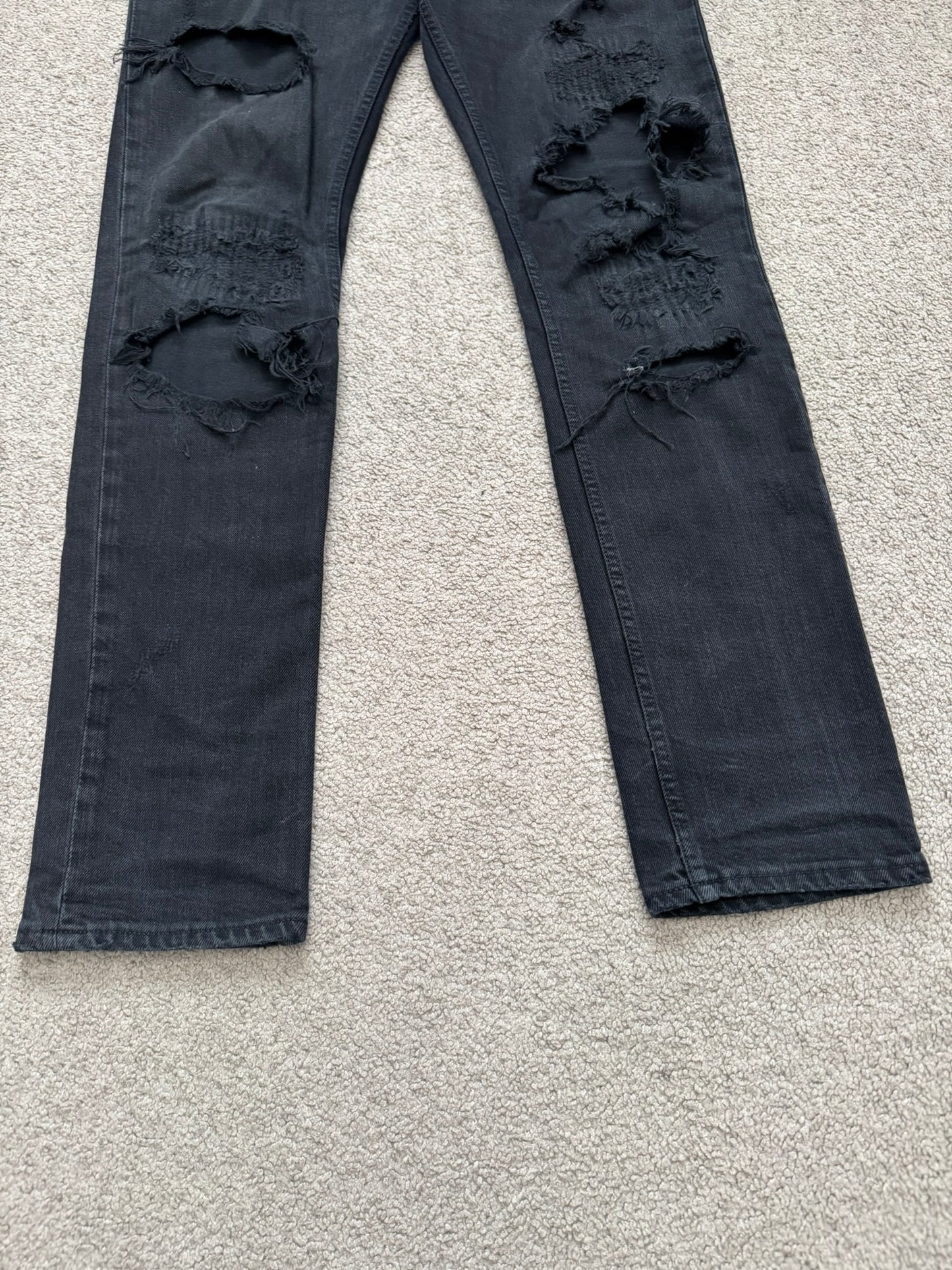 AW14 Phenomenon Repaired Distressed Crash Denim Jeans