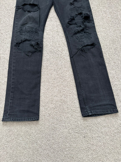 AW14 Phenomenon Repaired Distressed Crash Denim Jeans