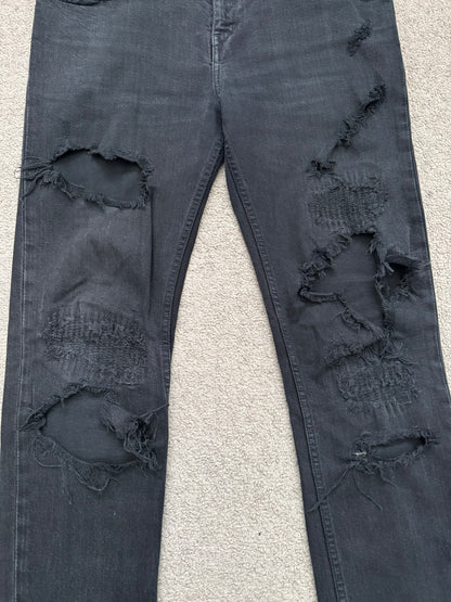 AW14 Phenomenon Repaired Distressed Crash Denim Jeans