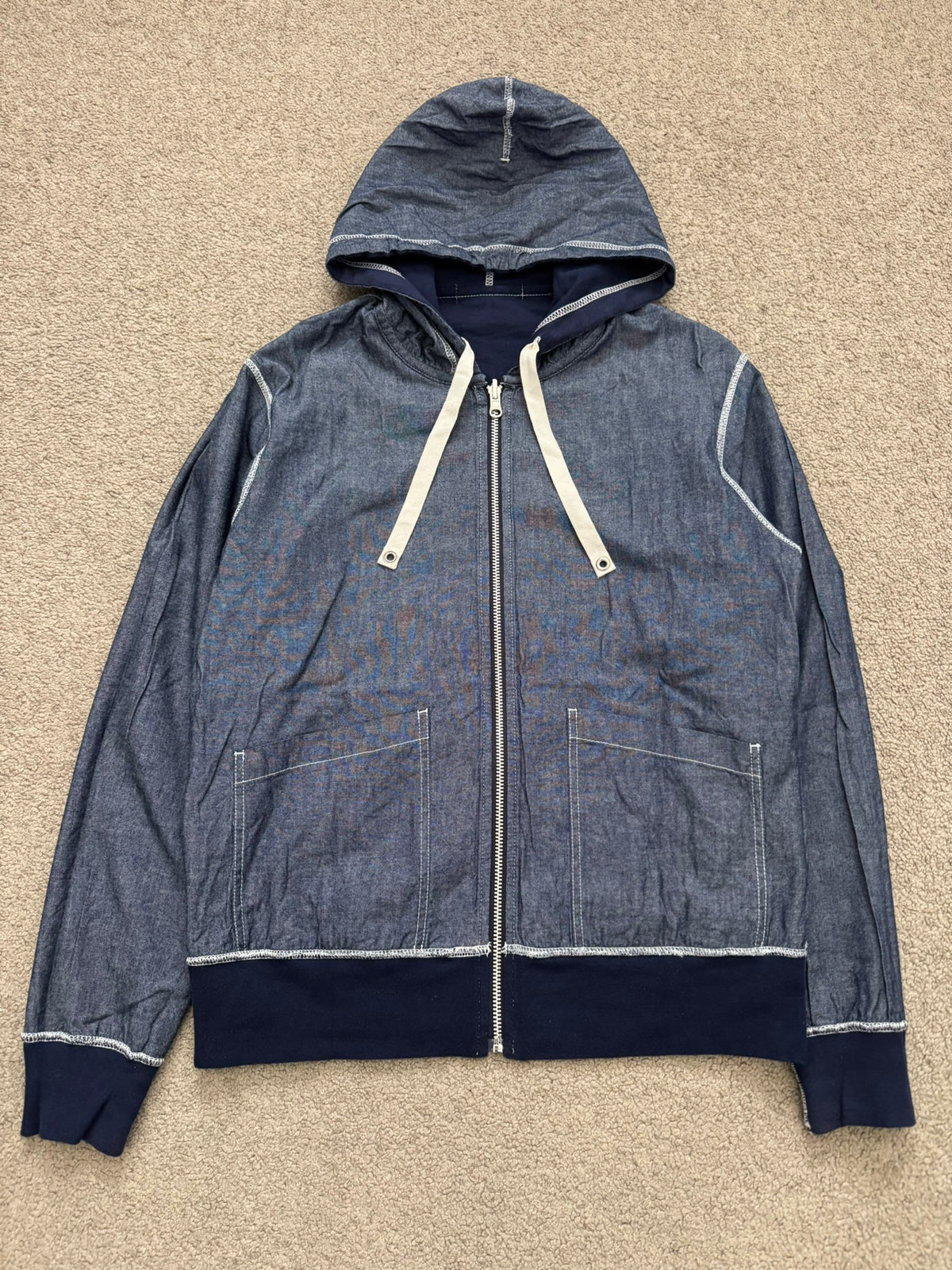 SS11 Comme Des Garcons Homme Reversible Navy Hoodie