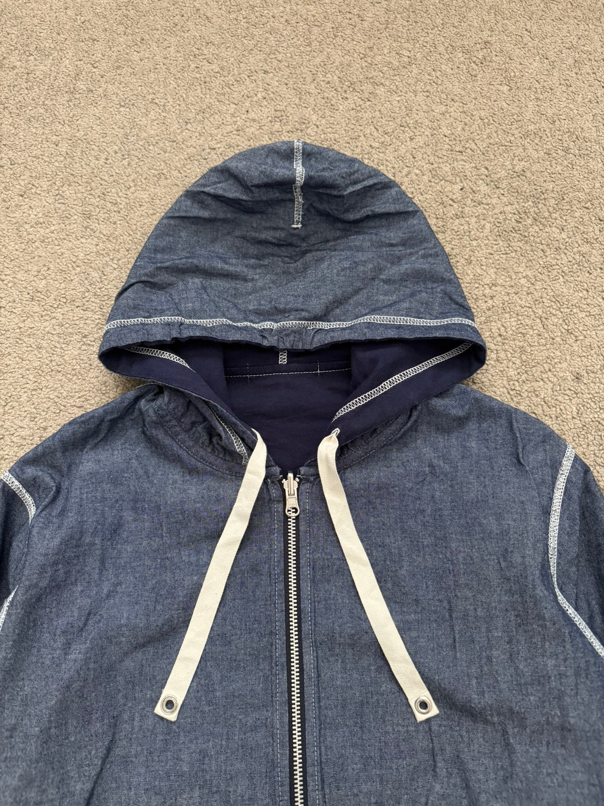 SS11 Comme Des Garcons Homme Reversible Navy Hoodie