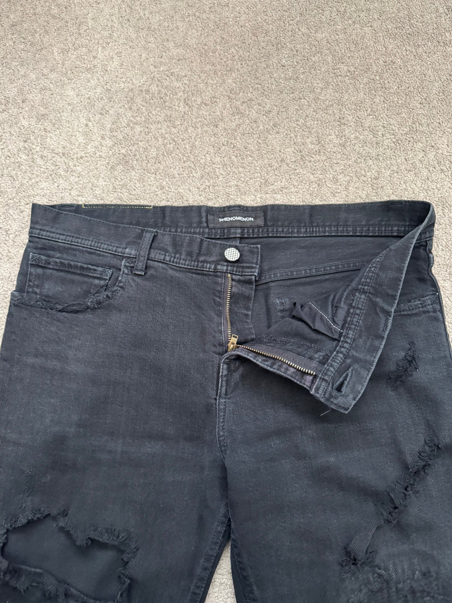 AW14 Phenomenon Repaired Distressed Crash Denim Jeans
