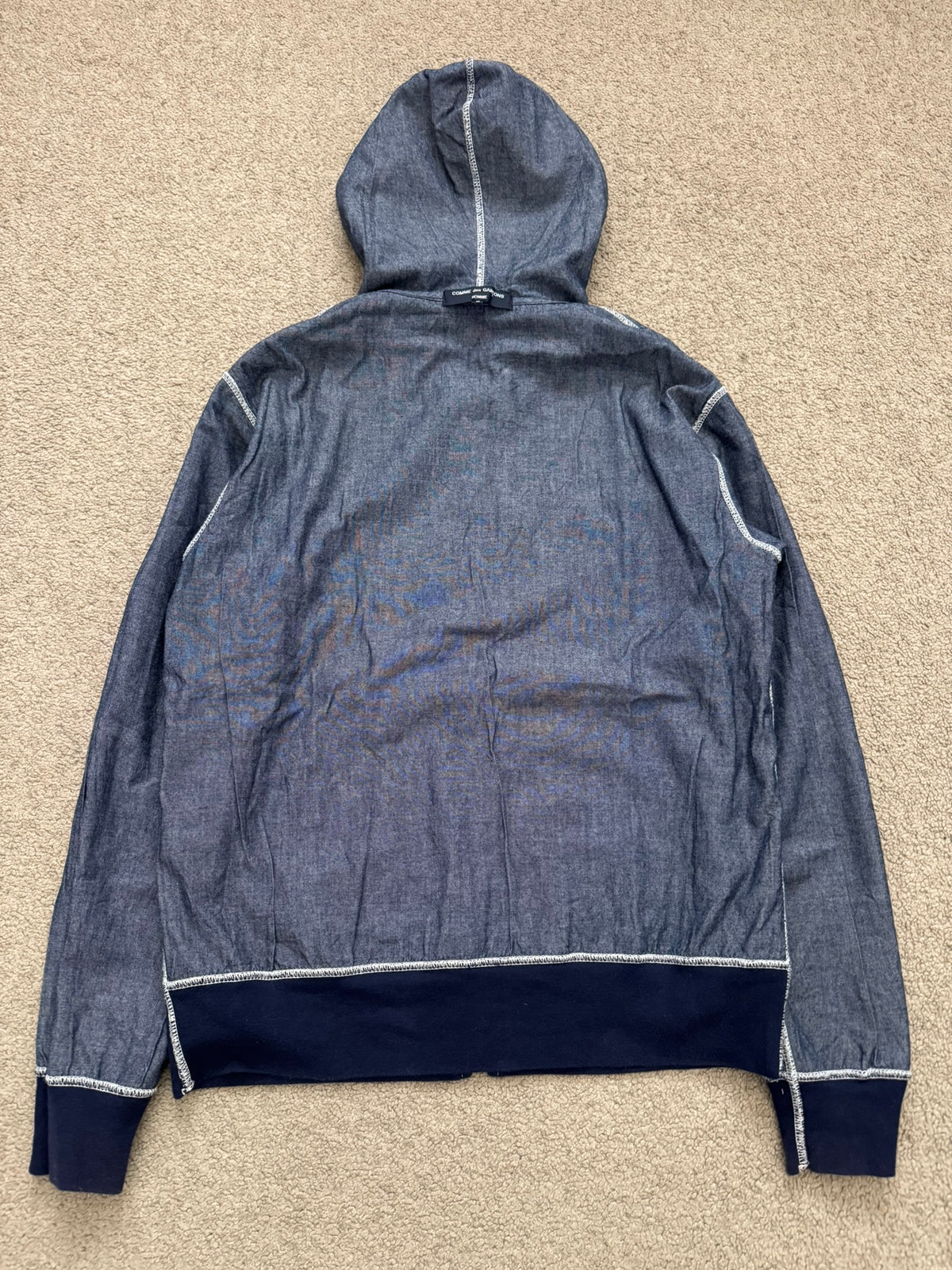 SS11 Comme Des Garcons Homme Reversible Navy Hoodie