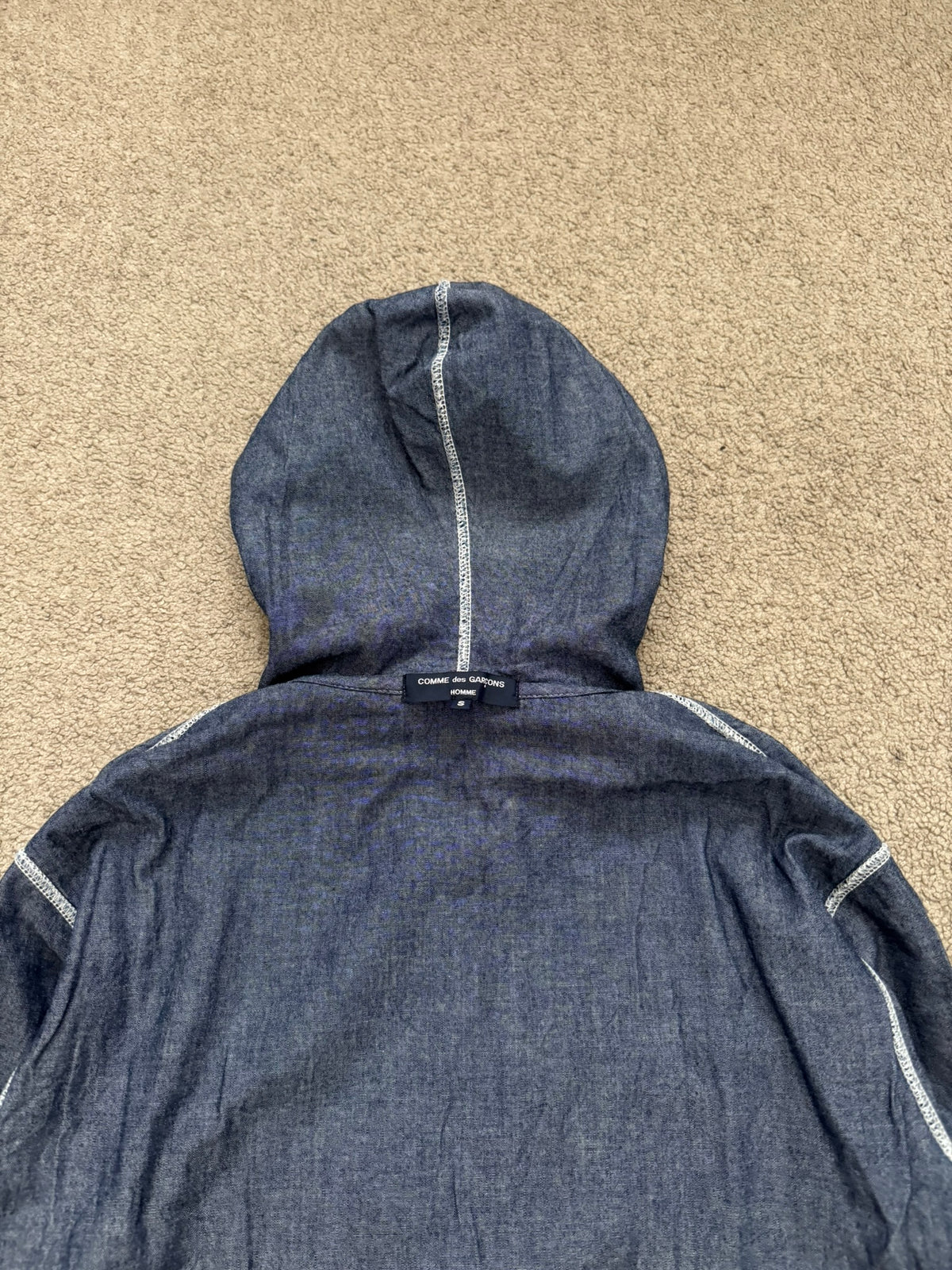 SS11 Comme Des Garcons Homme Reversible Navy Hoodie