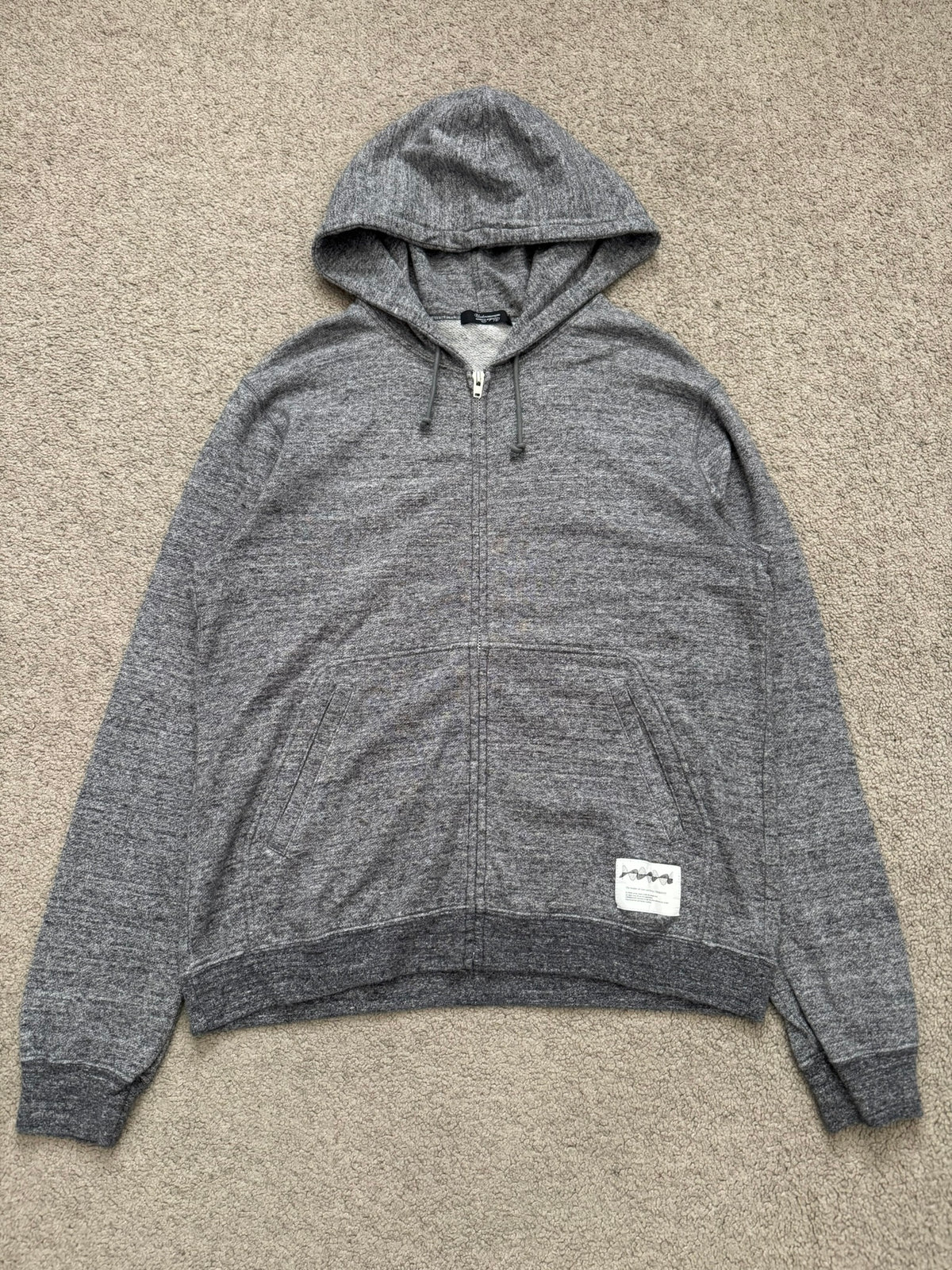 SS11 Undercover "Underman" French Terry Heather Gray Hoodie