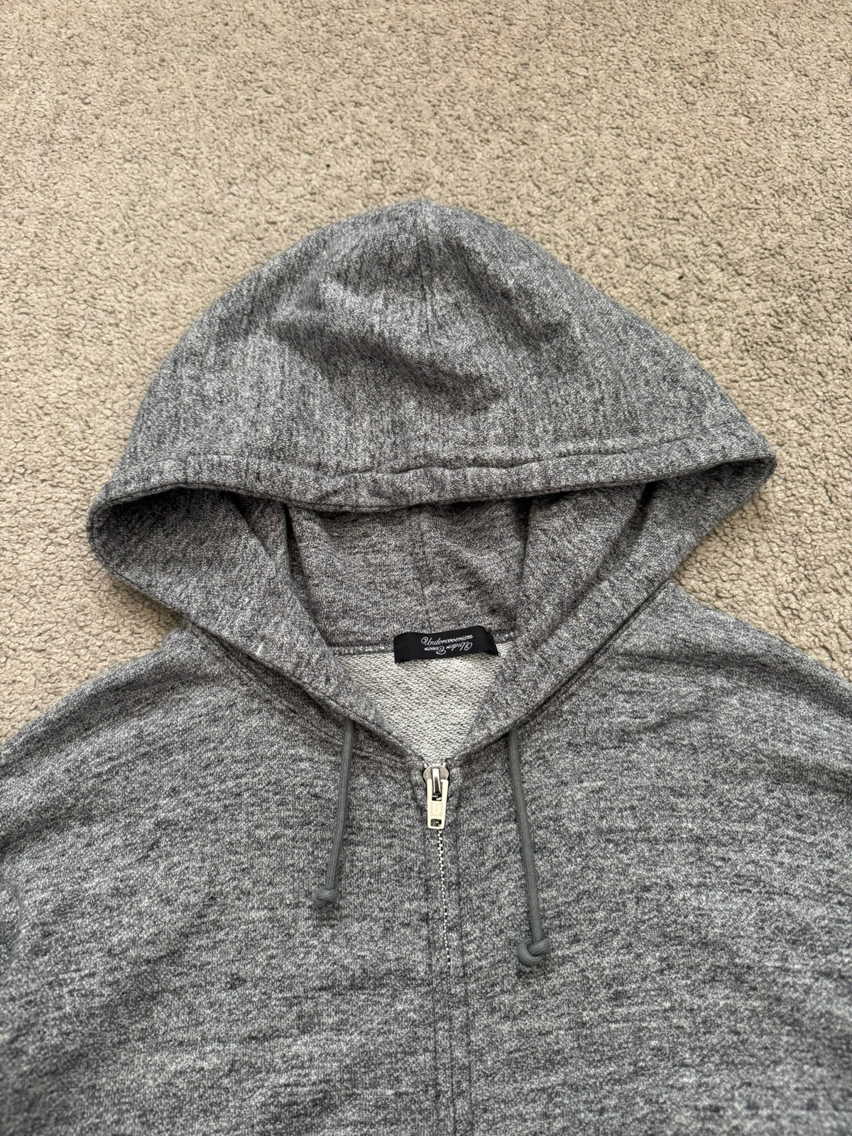SS11 Undercover "Underman" French Terry Heather Gray Hoodie