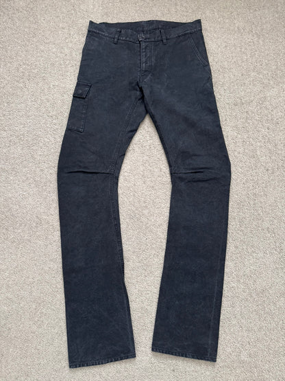 Kazuyuki Kumagai Attachment Overdyed J-Cut Cargo Denim Jeans