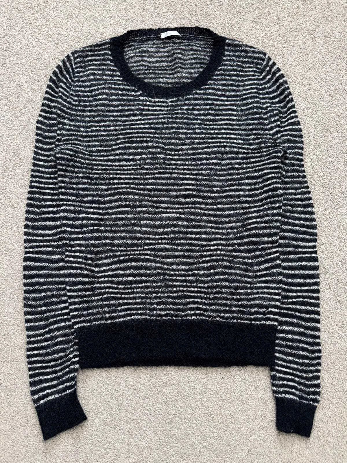 AW07 Dior Homme by Hedi Slimane Mohair Striped Sweater